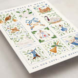 "12 days of Christmas stamps" - Holiday Cards in Goose Egg by Sarah Knight - Detail