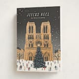 "Notre Dame" - Holiday Cards in Slate by Jamie Alexander - Folded Card