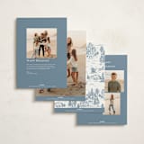 "Christmas Toile" - Holiday Cards in Periwinkle by Jennifer Lew - Back of Card Options
