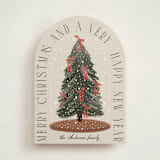 "Snowglobe" - Holiday Cards in Buttercream by Maja Cunningham - Front