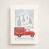 "Moving Along" - Holiday Cards in Pomegranate by Paper Sun Studio - Front