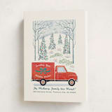 "Moving Along" - Holiday Cards in Pomegranate by Paper Sun Studio - Folded Card
