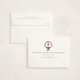 "Nutcracker Wreath" - Holiday Cards in Berry by Teju Reval - FREE Recipient Addressing