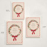 "Nutcracker Wreath" - Holiday Cards in Berry by Teju Reval - Formats Available