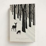 "All Is Calm" - Holiday Cards in Coal by itsjensworld - Folded Card
