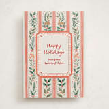 "Festive Stripes" - Holiday Cards in Cherry by Elly - Front