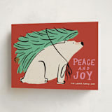 "Polar Express" - Holiday Cards in Cherry by Inkblot Design - Folded Card