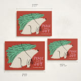 "Polar Express" - Holiday Cards in Cherry by Inkblot Design - Formats Available