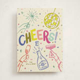 "NYE" - Holiday Cards in Champagne by Jenna Holcomb - Front
