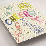 "NYE" - Holiday Cards in Champagne by Jenna Holcomb - Detail