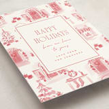 "holiday home toile" - Holiday Cards in Peppermint by Rebecca Durflinger - Detail