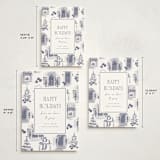 "holiday home toile" - Holiday Cards in Wintersky by Rebecca Durflinger - Formats Available