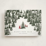 "Christmas Forest" - Holiday Cards in Coal by Jennifer Lew - Front
