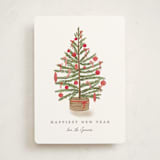 "Preppy tree" - Holiday Cards in Santa Suit by Creo Study - Front