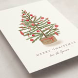 "Preppy tree" - Holiday Cards in Santa Suit by Creo Study - Detail