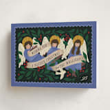 "angels sing" - Holiday Cards in Cobalt by Grae - Folded Card