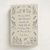 "Nativity" - Holiday Cards in Indigo by Jamie Alexander - Folded Card