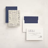 "Nativity" - Holiday Cards in Indigo by Jamie Alexander - Assembled