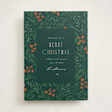 "Festive Blooms" - Holiday Cards in Pine by Amy Kross - Front