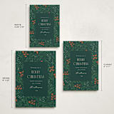 "Festive Blooms" - Holiday Cards in Pine by Amy Kross - Formats Available