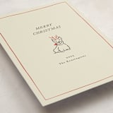 "Scotty Dog" - Holiday Cards in Poinsettia by Becky Nimoy - Detail