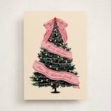 "Sash" - Holiday Cards in Rose by Jennifer Lew - Front
