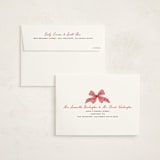 "Sash" - Holiday Cards in Rose by Jennifer Lew - FREE Recipient Addressing