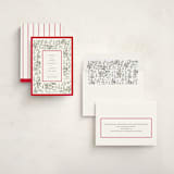 "Village Frame" - Holiday Cards in Cranberry by Baumbirdy - Assembled