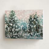 "Wonderful Time" - Holiday Cards in Snow by Lindsay Megahed - Folded Card