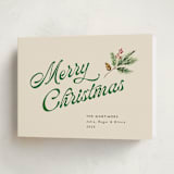 "Vanilla Pine" - Holiday Cards in Vanilla by Erika Firm - Folded Card