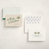"Vanilla Pine" - Holiday Cards in Vanilla by Erika Firm - Assembled