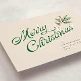 "Vanilla Pine" - Holiday Cards in Vanilla by Erika Firm - Detail