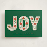 "Poinsettia Joy" - Holiday Cards in Evergreen by Kelly Williams - Front