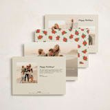 "Poinsettia Joy" - Holiday Cards in Evergreen by Kelly Williams - Back of Card Options