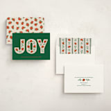 "Poinsettia Joy" - Holiday Cards in Evergreen by Kelly Williams - Assembled