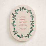 "Classic Holly" - Holiday Cards in Eggnog by Amy Kross - Front