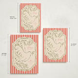 "Peace Dove.." - Holiday Cards in Cranberry by Vera Lim - Formats Available