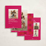 "Checkered Cheers" - Holiday Cards in Cherry by Ani Somi - Back of Card Options