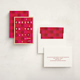 "Checkered Cheers" - Holiday Cards in Cherry by Ani Somi - Assembled
