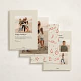 "Happy Little Holidays" - Holiday Cards in Tomato by Ani Somi - Back of Card Options
