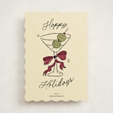 "Cin Cin!" - Holiday Cards in Holly Berry by Helena Vitto - Front