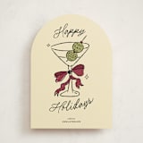 "Cin Cin!" - Holiday Cards in Holly Berry by Helena Vitto - Front