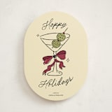 "Cin Cin!" - Holiday Cards in Holly Berry by Helena Vitto - Front