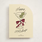 "Cin Cin!" - Holiday Cards in Holly Berry by Helena Vitto - Front