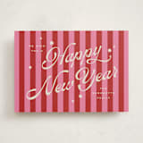 "Retro Candy Stripe" - Holiday Cards in Ribbon Candy by Wildfield Paper Co - Front