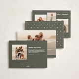 "Retro Candy Stripe" - Holiday Cards in Garland by Wildfield Paper Co - Back of Card Options