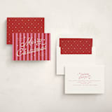 "Retro Candy Stripe" - Holiday Cards in Ribbon Candy by Wildfield Paper Co - Assembled