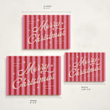 "Retro Candy Stripe" - Holiday Cards in Ribbon Candy by Wildfield Paper Co - Formats Available