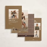 "Gingham Ribbon" - Holiday Cards in Spice by Leah Bisch - Back of Card Options