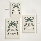 "Gingham Ribbon" - Holiday Cards in Juniper by Leah Bisch - Formats Available